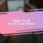 How I built my ICO portfolio