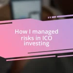 How I managed risks in ICO investing