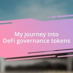 My journey into DeFi governance tokens